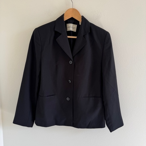 Vintage Classic Black Women's Blazer 8P - Picture 1 of 11